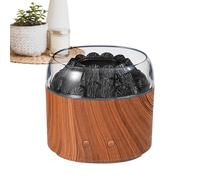 Générique Volcano Diffuser - 160ml Portable Flame Cool Mist Humidifier Silent Tool Device for Indoor with USB-Powered, Warm Ambient Lighting for Room, Desk, Car, Home, Bathroom,Classroom, White,