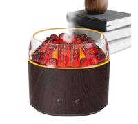 Générique Volcano Diffuser - 160ml Portable Flame Cool Mist Humidifier Silent Tool Device for Indoor with USB-Powered, Warm Ambient Lighting for Room, Desk, Car, Home, Bathroom,Classroom, White,