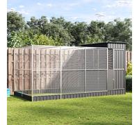 Générique Volière avec Extension argenté 416x203x216 cm Acier,Cages & perchoirs à Oiseaux,97.75KG-3214258