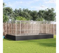 Générique Volière avec Extension argenté 518x307x212 cm Acier,Cages & perchoirs à Oiseaux,100.65KG-3214277