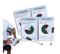 Générique Volleyball Track - Tableau de Volley pour Arbitres et Entraîneurs avec Marqueur - Carnet de Performance Joueur Matériel d'Entraînement Effaçable pour Time-Outs Entraînements Remplacements