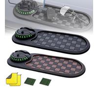 Générique Vrsgs Car Phone Mat, Multifunction Car Anti-Slip Mat, Multifunctional 4-in-1 Mobile Phone Stand on-Board Anti-Slip Pad, Universal Cars Holder with Temporary Parking Number (2Pcs/All)