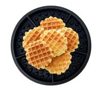 Générique Waffel Silikonform | Runde Antihaft Backform für Waffelschalen | Lebensmittelechte Silikon Backmatte für Kuchen, Kekse und Schokolade | Flexibles Waffeleisen Backblech für Backofen