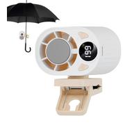 Générique Waist Clip Fan 18000 RPM Ultra-Powerful Cooling - 199-Level Digital Display Rechargeable Portable Personal Fans | Wearable Belt Fan For Outdoor Work Camping & Hiking