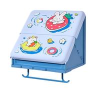 Générique Wall Cabinet For Bathroom - ABS PP 37.9x33.2x27.9cm Waterproof Foldable Storage Organizer | Suction Cup Mounted Thickened Cabinet, Wall Hanging Storage Bin For Skincare Towels