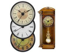 Générique Wall Clock with Roman Numerals - 3 Pieces Large Silent Easy to Read Embedded Clock | Built-in Clocks for Dormitory Hotel Businesses Rental Living Room Kitchen