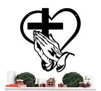 Générique Wall Decor - Heart Wall Decoration | Religion Spiritual Ornament Handcrafted Iron Design Vintage Rustic Finish Perfect for Dining Room, Entryway or Living Room, 150g