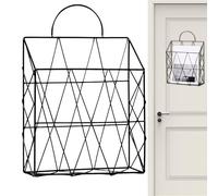 Générique Wall File Holder, Decorative Organizer Shelf, 10.04x4.09in Vertical Wire Display, Stylish Space-Saving Design, Authentic Metal Construction for Home, Bedroom, Bathroom, Decor
