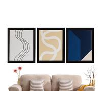 Générique Wall Frame - 8x10in Black Modern Poster Holder, 3 Pieces Photo Frame For Desk, Picture Display, Decor Category, Black Wood Set for Living Rooms Bedrooms Offices Apartments and Dorms