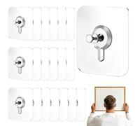 Générique Wall Hangers Without Nails - 20 Piece Heavy Duty Self Adhesive No Drill Hooks For Home Kitchen Bathroom Glass Tile And Concrete Surfaces, Upgraded 2026 Traceless