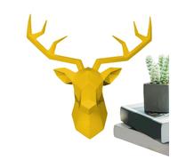 Générique Wall Hangings Deer Sculpture - Easy Assemble Deer Statue Easily Install Resin Art,Home Decor Ornaments, Hangable Anti Fade Wall Hangings for Corridor, Bedroom, Dining Room, Study Room