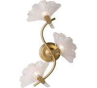Générique Wall Lamp Light Gingko Leaf Wall Lamp, Living Room Wall Lamp, Bedroom Bedside Glass Lamp Wall Light, Lustres Modernes