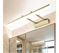 Générique Wall Lamp Mirror Light Energy-Saving Led Mirror Front Light Gold Retractable Bathroom Waterproof Fog Makeup Lamp Wall Decor Lamp