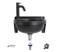 Générique Wall Mount Bathroom Sink - Semi Circular Wash Basin | 40x30cm Hand Washing Fixture with Space Saving Form, Ceramic Washbasin with Smooth Gloss Finish, Mounted Restroom Vanity Unit