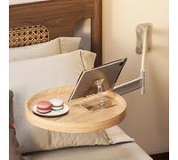 Générique Wall Mount Round Table, Floating Bedside Table, Round,Fold Down Desk,Foldable Wall Desk, Mount Folding Tray Rotation Foldable Coffee, Work Bench for Kitchen Balcony Bedroom (Style-B)