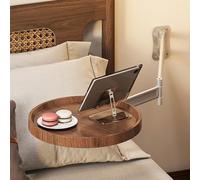 Générique Wall Mount Round Table, Floating Bedside Table, Round,Fold Down Desk,Foldable Wall Desk, Mount Folding Tray Rotation Foldable Coffee, Work Bench for Kitchen Balcony Bedroom (Style-C)