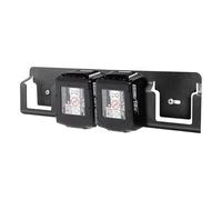 Générique Wall Mounted Battery Organizer | 33x8.1x0.7cm Solid Steel 4-Slot Rack | 18V Elegant Design Batteries Rack,Swift And Easy Mounting For Bedroom Study Indoor Living Room Home Office Garage