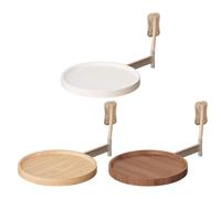 Générique Wall Mounted Desk, Round Folding Table, 180° Rotating Coffee Table, Space Saving Design, Durabled Wood for Home Offices, Living Room and Kitchen, 11.02x11.02 inches