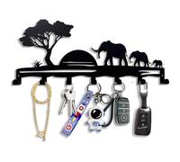 Générique Wall-Mounted Key Holder | Adhesive With 7 Hooks - Wall-Mounted Key Organizer With Storage Hooks - For Front Door, Entrance, Hallway, Living Room, Bedroom, Office, Home Decor