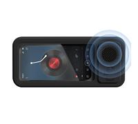 Générique Wall Mounted Phone Holder - 9.65 inches Cell Phone Stand | Anti Fog Mount - PP Material with Speaker Function for Bathroom Mirror Car Dashboard Hands Free Mobile Use Vent Windshield