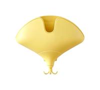 Générique Wall Mounted Pot Lid Holder - No Drill ABS Kitchen Organizer With Removable Drip Tray Hooks 9.4x20.7x23.5cm Storage Rack For Pot Lids Cutting Boards Peelers - Space Saving Accessory