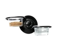 Générique Wall-Mounted Reptile Feeding Station - Transparent Suction Cup Double Dish | Crested Gecko and Lizard Water Bowl | Professional Feeding Ledge for Spiders and Chameleons