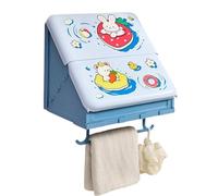 Générique Wall Mounted Storage Box - Wall Storage Cabinet | Foldable Suction Cup Waterproof | Cute Bedroom Organizer Box For Clothes Towels Toiletries Tissues Kitchen Bathroom Home Offices