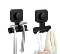 Générique Wall Razor Hanger - Suction Cup Bracket, Bathroom Storage Rack | Stainless Steel Build Material | Dorm Apartment Sink Vanity Space, Powerful Suction Grip Holding Shaving Razors Securely Ever