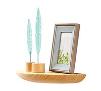 Générique Wall Shelves for Bedroom Wooden No-Drill Semi-Circular Corner