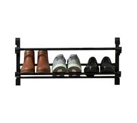 Générique Wall Shoe Rack | 2-Tier Foldable Wall Mounted Shoe Storage Organizer | Space Saving Rack for Entryway, Closet, Bathroom, Dorm, Home
