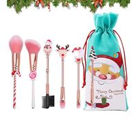 Générique Wand Makeup Brush Set For Professionals, Christmas Foundation Blending Brush Set, Professional Face Powder Brush For Women, Blush Brush For Application,