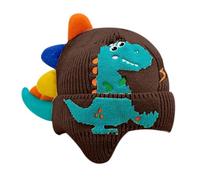 Générique Warm Cartoon Dinosaur Knit Hat for Kids - Baby & Toddler Winter Beanie with Ear Flaps, Windproof Cozy Dinosaur Hat for Boys & Girls, Cute Knitted Cap Fõr School, Camping & Outdoor Play