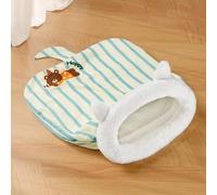 Générique Warm Plush Animal Bed, Enclosed Cat Sleeping Sack, Soft Washable Nest with Comfortable Cushion, Pet Lounge Accessory, Four Season Retreat with Secure Design, Home Use for Small Pets