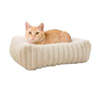 Générique Washable Cat Bed Mat - Soft Warming Puppy Cushion, Plush Pet Sleeping Pad | Thermal Fleece Resting Design, Anti Slip Comfort Dog Lounge Mattress Setup for Home Travel Balcony Indoor