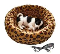 Générique Washable Heated Cat Bed - 3 Level Adjustable Temperature Heating Pad | Warm Pet Nest for Kittens Puppies Bunnies Cats Indoor Outdoor Winter Sleeping