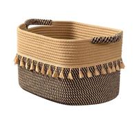 Générique Washable Toy Storage - Lightweight Box Shelves, 38x26x22cm Storage Container with Boho Design, Soft Cotton Rope Fabric Box, Baskets & Bins Clothes Bin, Container Boxes for Clean Room