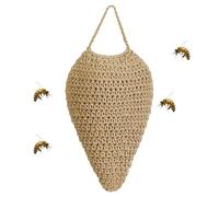 Générique Wasp Nest - Crocheted Decor, Outdoor Hanging Garden Ornament with Lifelike Shape Visual Effect, Natural Territory Defense Feature, Ideal for Porch Farm Patio Protection