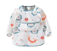 Générique Wasserdichtes Langarm Lätzchen Verstellbar 6 36 Monate Fütterlätzchen Beikost Lätzchen Langarm Shirt Schutzkleidung Mädchen Kinder | Ideal Für Mahlzeiten Zuhause Restaurant Reise