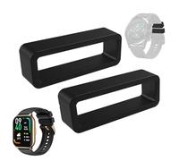 Générique Watch Band Hoop - Silicone Watch Band Keepers, Watchs Strap Holder Loop, Silicone Shockproof Organizer Storage Smartwatch Ring 2X Adjuster Use for Smartwatch Locks, Wristband Keeper Ring
