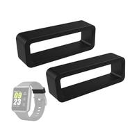 Générique Watch Band Loop Replacement - Silicone Strap Keeper, 2X Shockproof Lock Safety Finish, 18mm 20mm 22mm 24mm Sizes + Lightweight 0.53g-0.9g, High Tensile Silicone- For Smartwatches