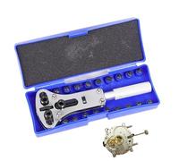 Générique Watch Case Back Opener Tool | 5.4 inch, Steel, Blue Box | 3 Jaw Adjustable, Universal Wrench | Repair Kit for Screw Down Covers, Horology Equipment for Watchmakers Hobbyists