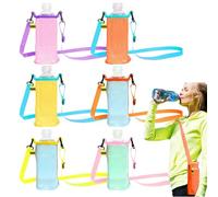 Générique Water Bottle Carrier, Mesh Sling Pouch Set of 6, 7.87x4.33in Adjustable Strap Drink Holder, Lightweight Bottles Bag, Outdoor Adventures for Cycling, Hiking, Climbing