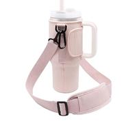Générique Water Bottle Carrier - Soft Elastic Sling Bag with Hook Design | Bottle Holder for Stainless Steel Insulated 40oz Coffee Mug Set - Style Strap for Car Use, Sports Hydration