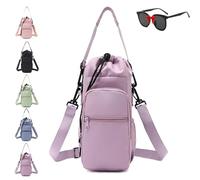 Générique Water Bottle Shoulder Bag - The Ultimate Outdoor Companion, Water Bottle Bags with Strap for Hiking Camping (Purple)