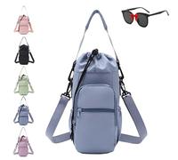 Générique Water Bottle Shoulder Bag - The Ultimate Outdoor Companion, Water Bottle Bags with Strap for Hiking Camping (Blue)