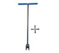 Générique Water Meter Key - T-Shaped Anti-Slip Valve Wrench | Wear-resistant Valve Shut Off Spanner - Wide Applications For Plumbing Irrigation Outdoor Backyard Garden Lawn Construction Home