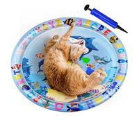 Générique Water Play Mat for Cats - Round Sensory Water Fun Pad, Thickened PVC Unbreakable Pet Bed, Interactive Inflatable Toy | Summer Mattress for Cats Dogs Boys Girls with Air Pump