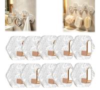 Générique Water Ripples Hexagonal Self Adhesive Hooks, Square No Drill Bathroom Kitchen Wall Hook, Glacier Heavy Duty Waterproof Adhesive for Towels,Keys & Homes Decor
