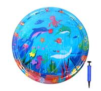Générique Water Sensory Playing Mat - PVC 25.6x25.6x2in | Cooling Water Bed Pet Pad Toy | Wear Resistant Cat Cooling Pad Playing Mat for Pets Kids Summer