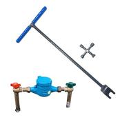 Générique Water Shut Off Key - T-Shaped Check Valve Wrench for Plumbing, Irrigation, Outdoor, Backyard, Garden, Lawn, Construction, and Home Use, Spanner for Easy Control Maintenance